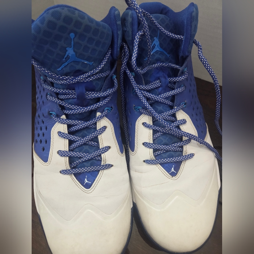 Nike Air Jordan Flight Speed Blue and White High-Top Sneakers Size 12 - Picture 3 of 11
